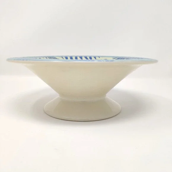 Moorland Chelsea Works Burslem Studio Pottery Stand Bowl Trinket Pin Dish Trial